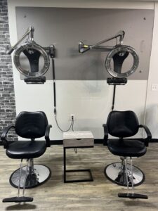 Details around the styling stations